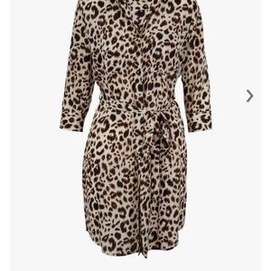 L'AGENCE Animal Print Women's silk dress
